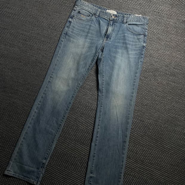 PLAC 와이드 연청 워싱 데님 팬츠y 6286