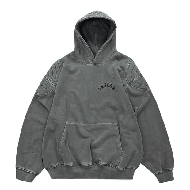 인세인개러지 패디드 숄더 후디 2 (차콜)