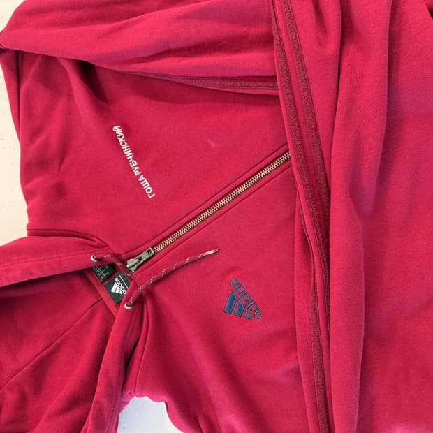 고샤 루브친스키 아디다스 후드집업 버건디 xxl