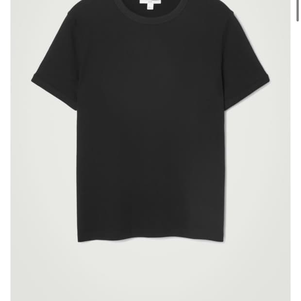 코스 cos 슬림 리브드 티셔츠 블랙