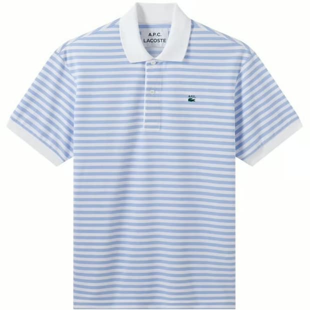 APC 아페쎄 라코스테 콜라보 스트라이프 반팔 폴로 카라티 XL