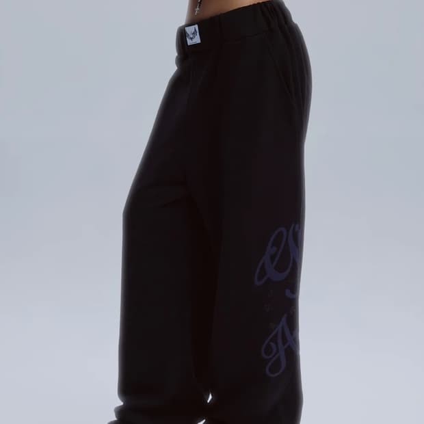 LETTERING LOGO SWEATPANTS_BK