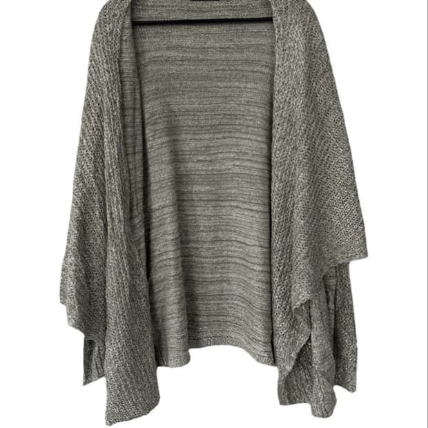 모리걸 빈티지 글리터 케이프 가디건