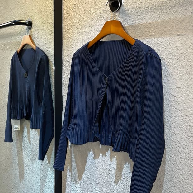 japanese vintage 플리츠 가디건