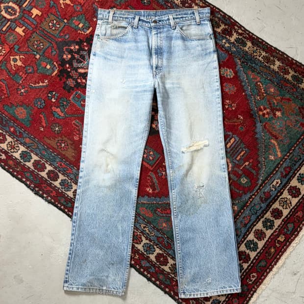 80's USA Made 빈티지 리바이스 517 오렌지탭 부츠컷 그런지