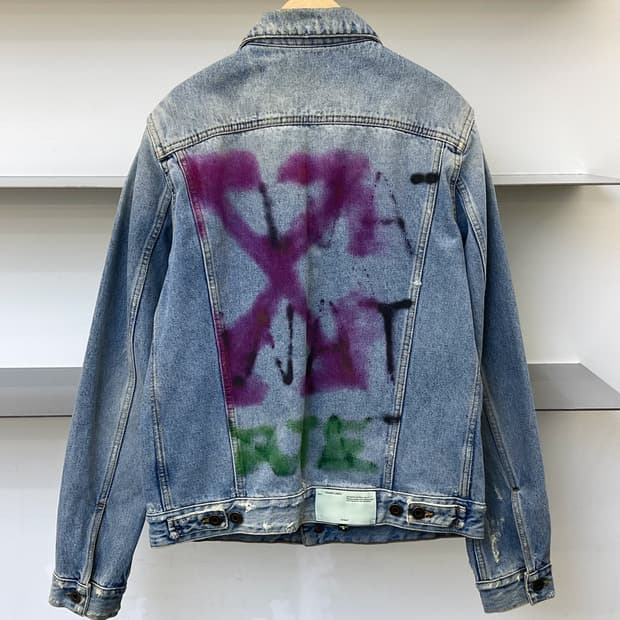 오프화이트 19a/w 11주년 데님 자켓