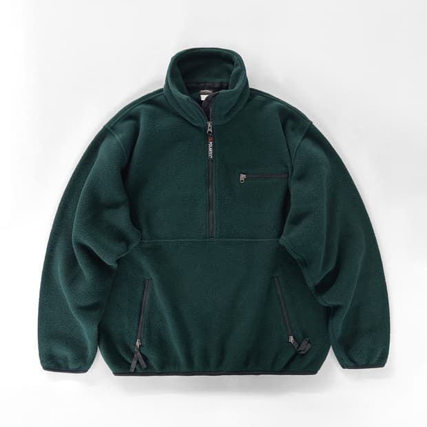 90s 빈티지 Great Mountain 플리스 하프 집 풀오버