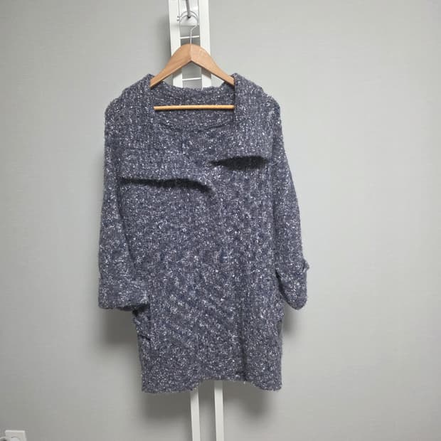 모조에스핀 니트 롱 가디건 믹스 컬러