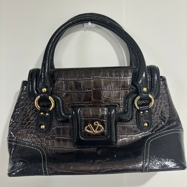 [이태리산] 비제바노(Vigevano)천연가죽 악어패턴 핸드백