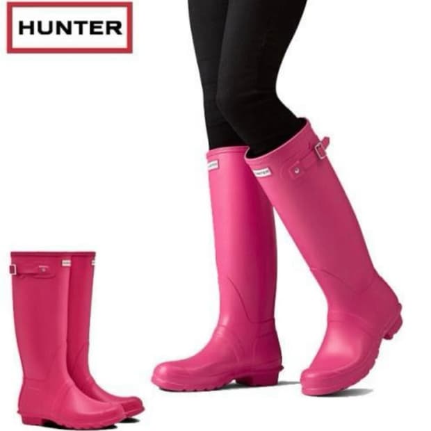 헌터 레인부츠 톨 핑크 255 uk7