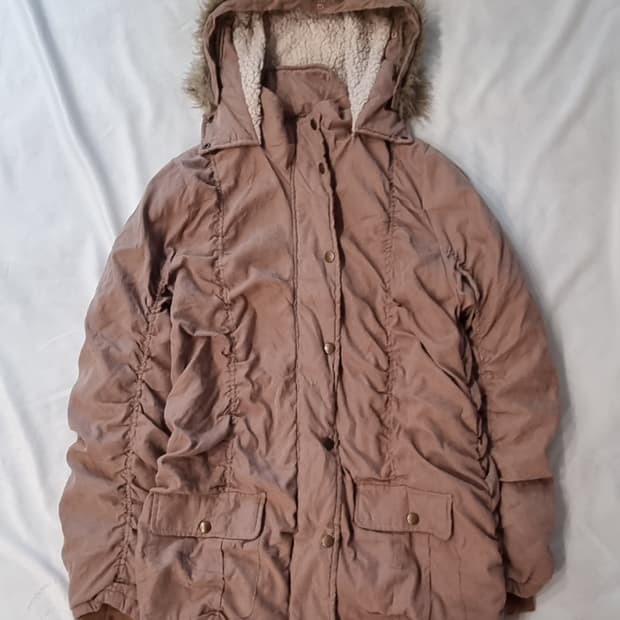 빈티지 모리걸 하구미 갸루 퍼 자켓