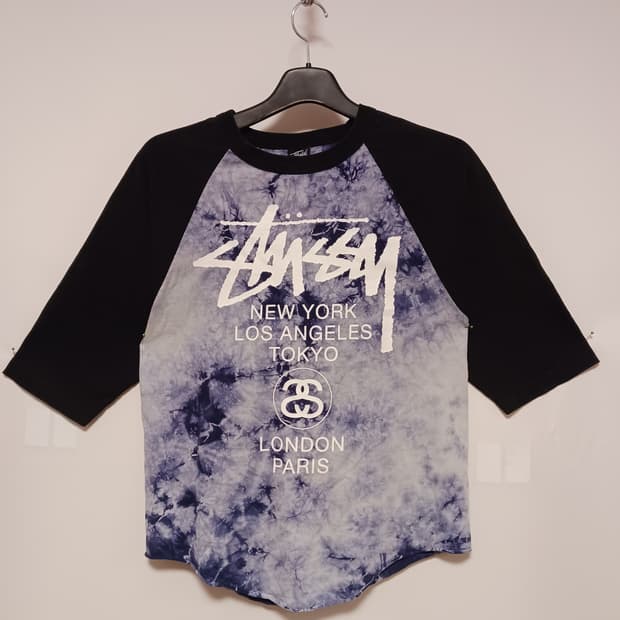 스투시 빈티지 월드투어 타이다이 레글런 티셔츠