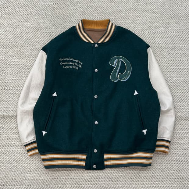 더블네임 리버시블 바시티자켓 r3013