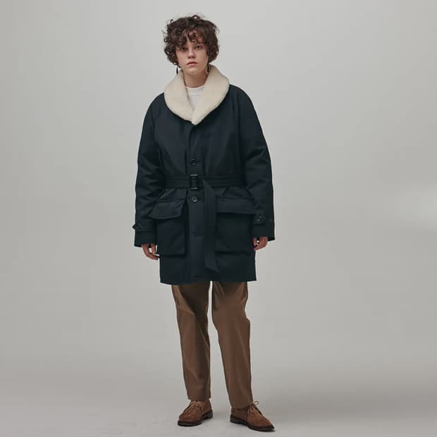 ESPAI 에스파이/ 덕다운 패딩코트/ M 네이비