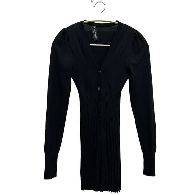 돌체앤가바나 울 슬림 롱가디건