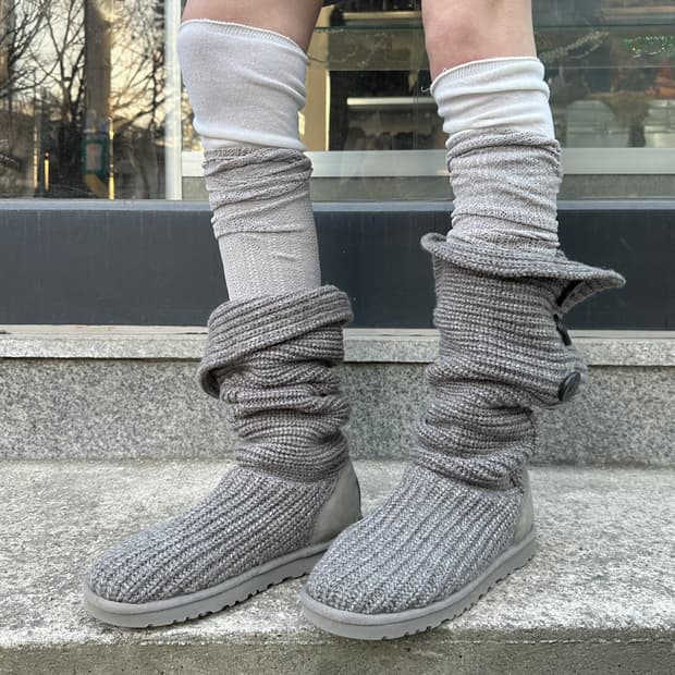 00s 그레이 니트 어그 카디 부츠