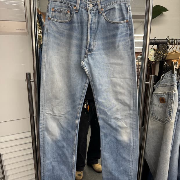 90’s 리바이스 빈티지 501 연청 데님팬츠