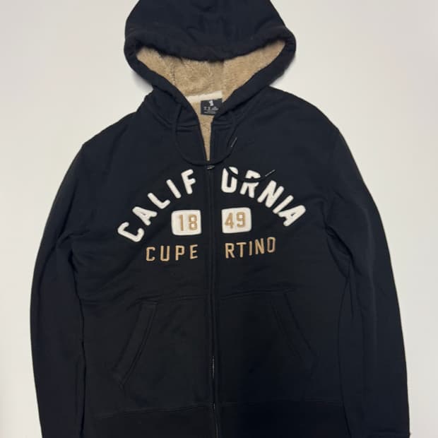 후아유 스펠아웃 보아털 후드집업 블랙 M ~ L