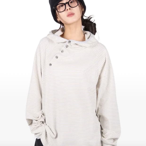 릿킴 라우코하우스 스트라이프 후드티 롱슬리브