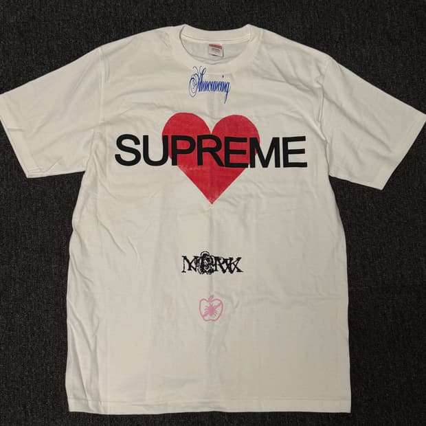[L] 슈프림 어나운싱 티셔츠 화이트 - 25SS