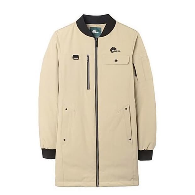 새상품급)네파 베이지 여성 알라스카 라이트 롱 덕다운자켓 사이즈90(s)