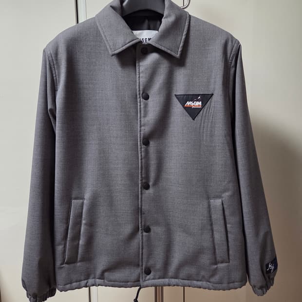 MSGM 패디드 울 자켓 그레이