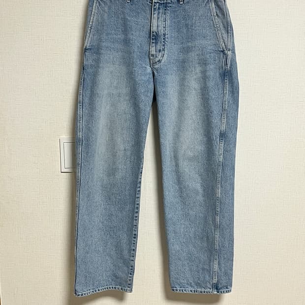 포터리 원워시드 와이드 데님 라이트블루 2