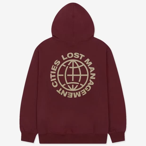 엘엠씨 버건디 후드티
