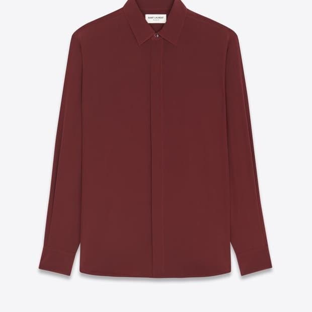 [정해인님 착용] 생로랑 23ss 크레페 드 시네 실크 셔츠
