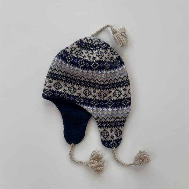 Handmade knit Earflap Fleece(#003)