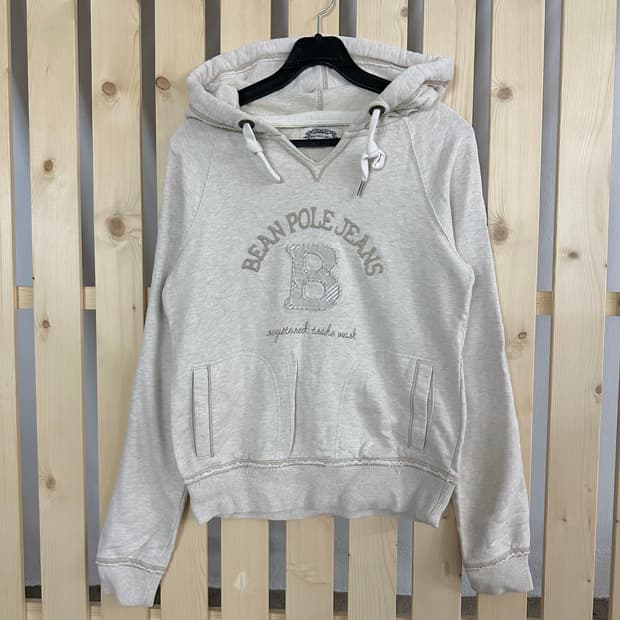 (S) 빈폴 아이보리 후드티