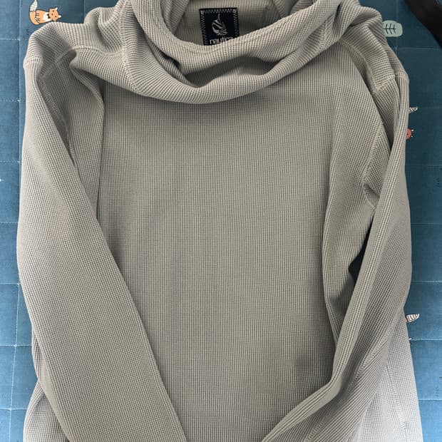 노티카 X 하이츠 콜라보레이션 테크 와플 후디 라이트그레이 L