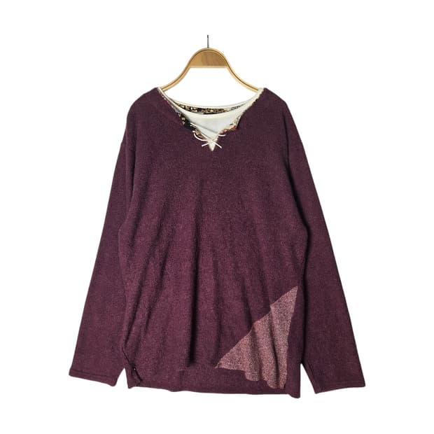 [雅結] 마사유 오리엔탈 레이어드 루즈핏 니트