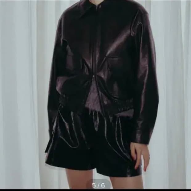 프론트로우 레더 자켓