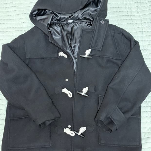 트릴리온 유니섹스 발마칸 더플 숏 코트 (BLACK) M