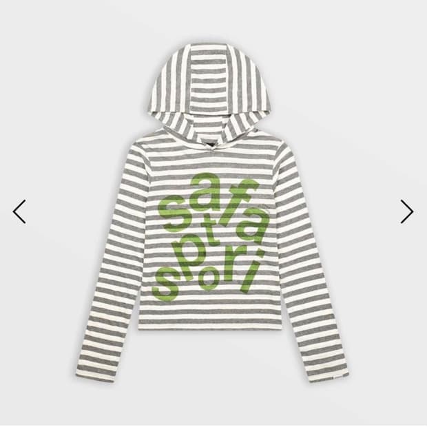 1/2 Ticketing Stripe Border Hoodie