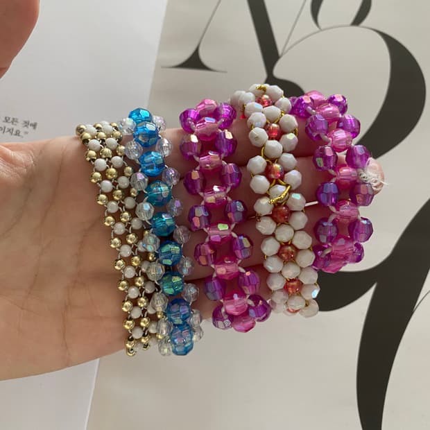 비즈 팔찌 발찌 모음