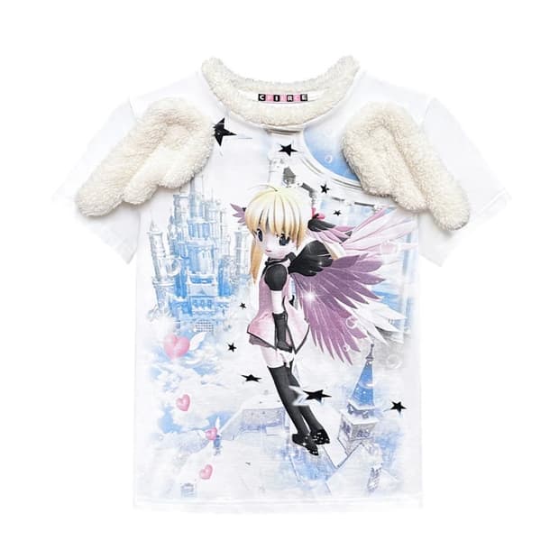 (뉴진스 해린 착용) CFIERCE 씨피어스 반팔 헤븐 엔젤 티셔츠