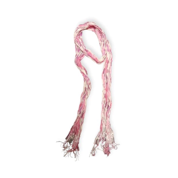 모리걸 플라워 실크 믹스 얇은 스카프 