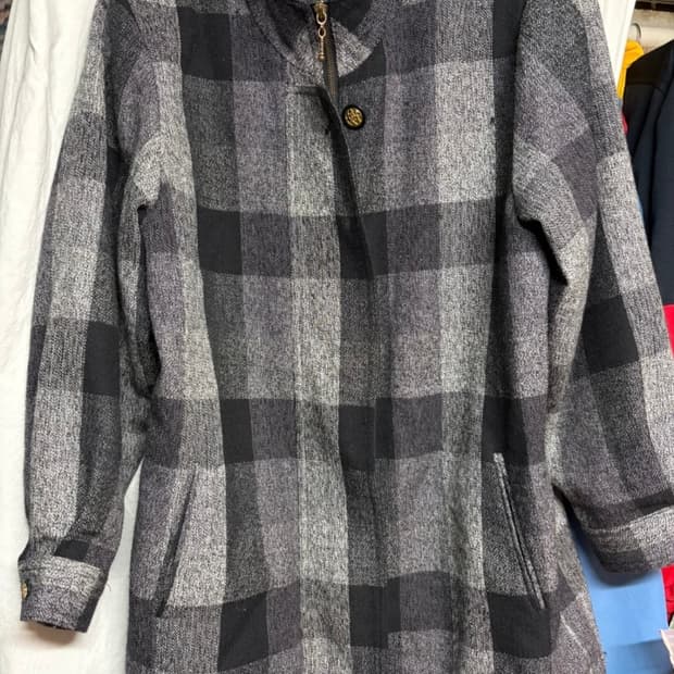 그레이 체크자켓 (하프코트느낌)