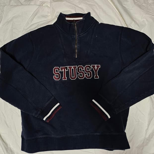 스투시 하프집업 맨투맨 XXL