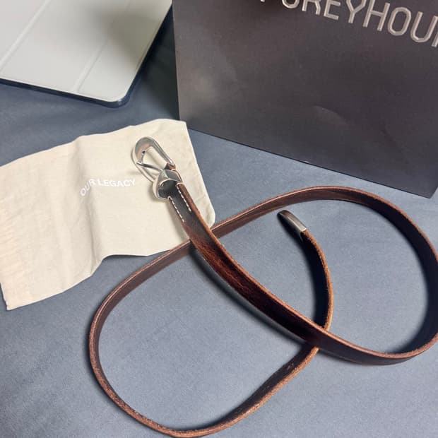 아워레가시 벨트 2cm 레더브라운 90