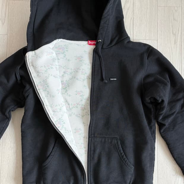 (급처)슈프림 19fw 미니 박스로고 플라워 써멀 후드집업 