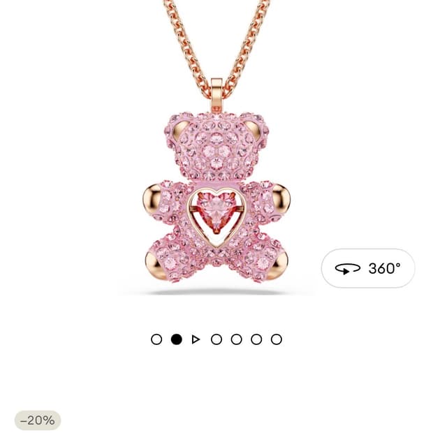 스와로브스키 테디베어 목걸이