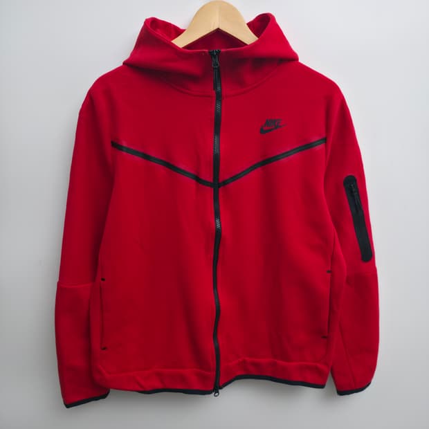 [XL] 나이키 테크 플리스 후드집업 레드