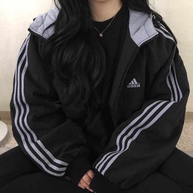 🐰아디다스 스카이블루 삼선 누빔 후드 점퍼 인기🩵