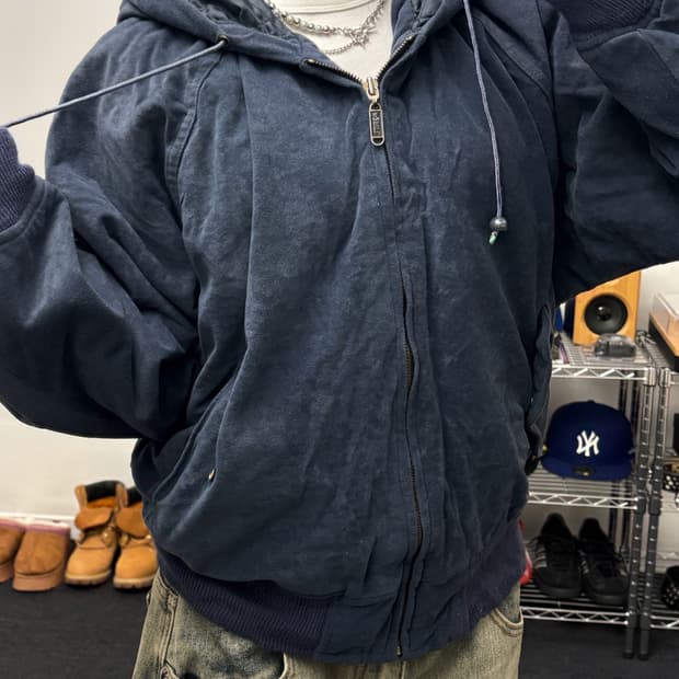 올드 빈티지 벨벳 후드 자켓