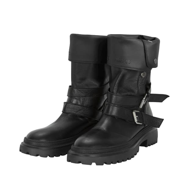 보헤미안서울 부츠 SNAP OPEN MIDDLE BOOTS, BLACK