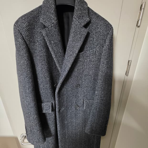 알레그리 빅헤링본 더블 코트