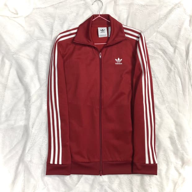 아디다스 버건디 베켄바우어 투웨이 져지